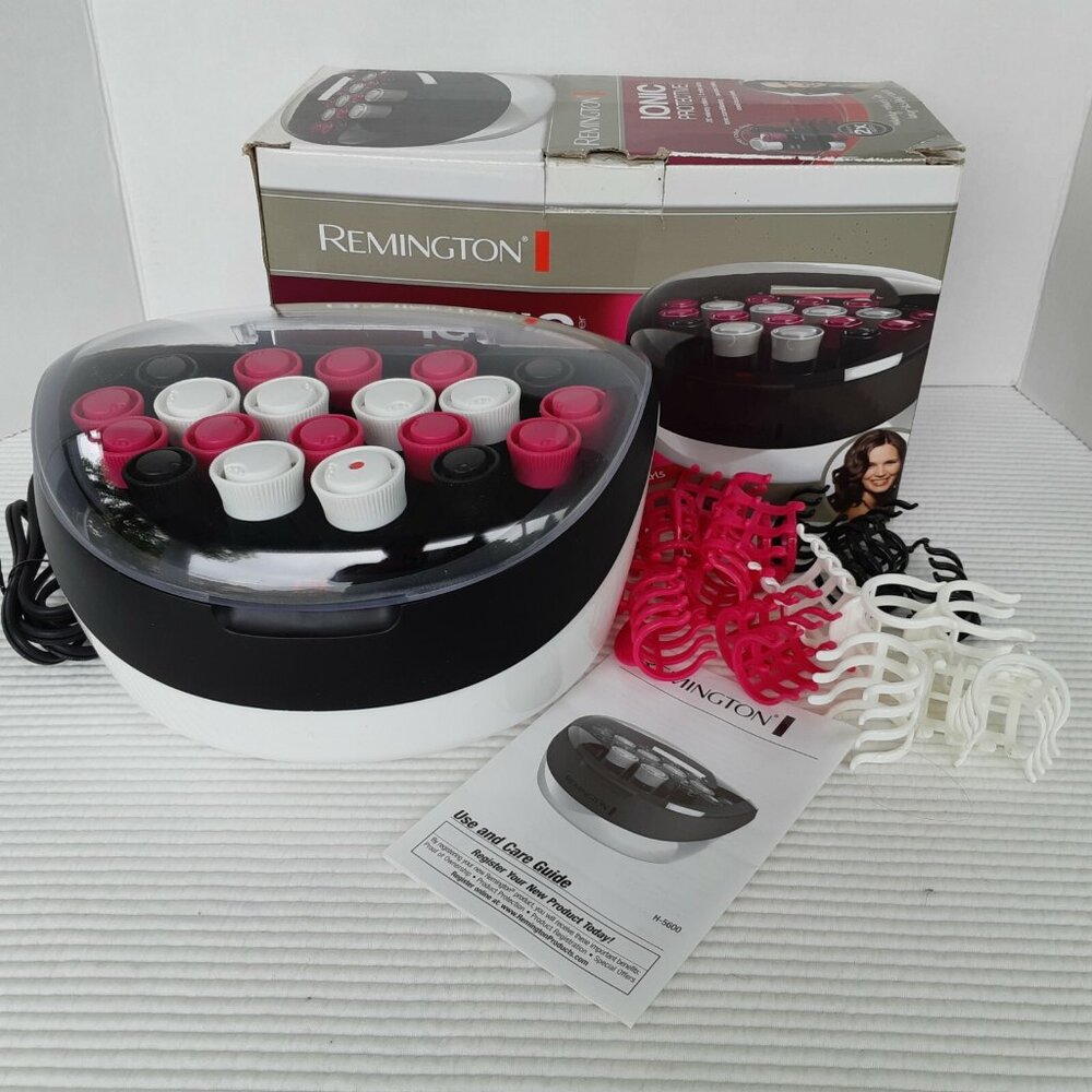 Remington Ionic Protective Electric Hair Rollers Pageant Curlers H-560 20 Clips